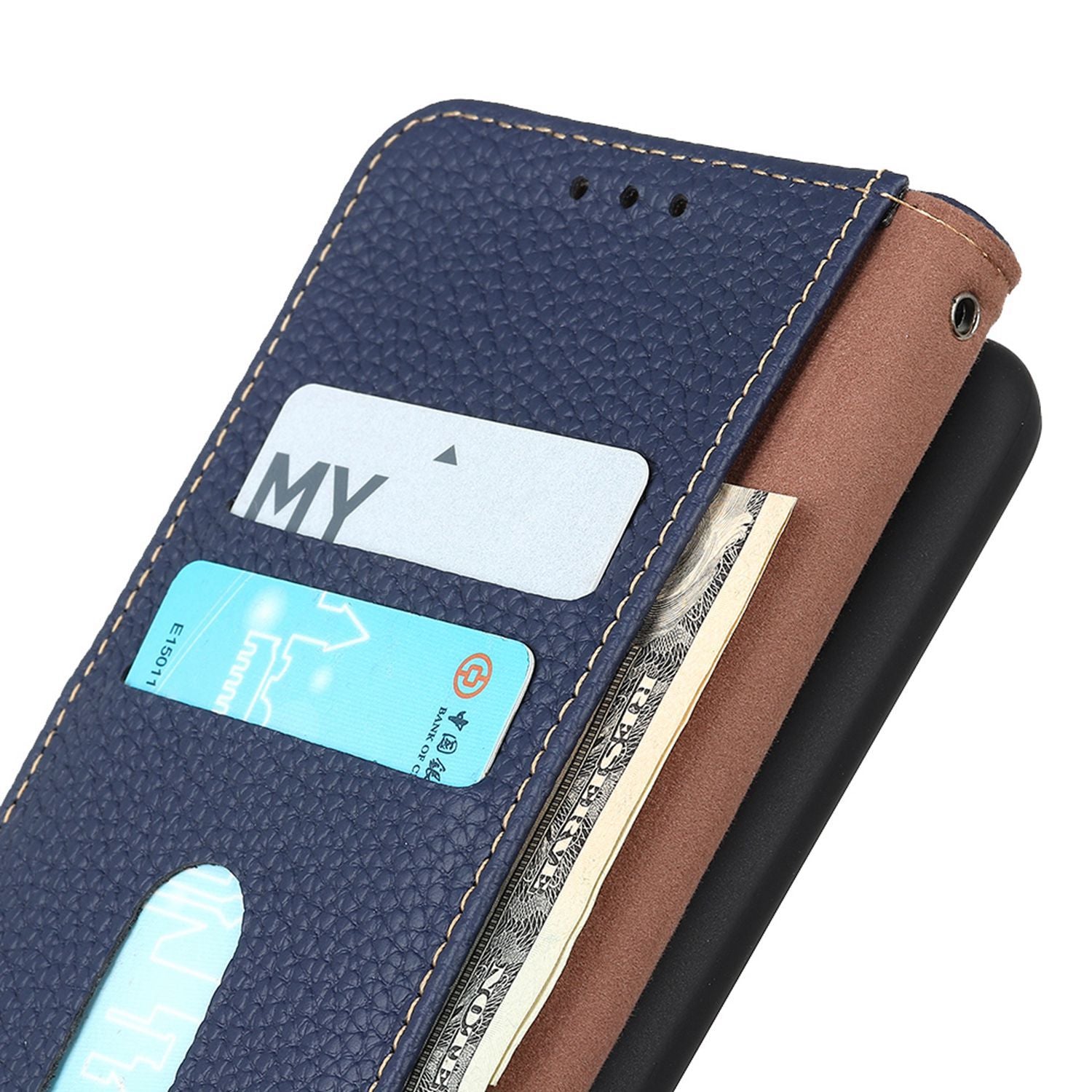 KHAZNEH For Motorola Moto G04 4G / G24 4G Case Viewing Stand Genuine Cow Leather Phone Cover KHAZNEH For Motorola Moto G04 4G / G24 4G Case Viewing Stand Genuine Cow Leather Phone Cover